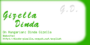 gizella dinda business card